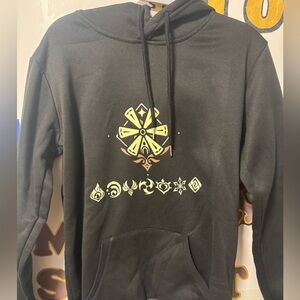 Black Hawaiian graphic hoodie